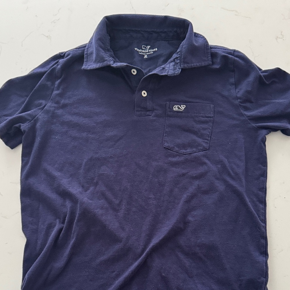 Vineyard Vines Boys Navy Polo Shirt sz medium
